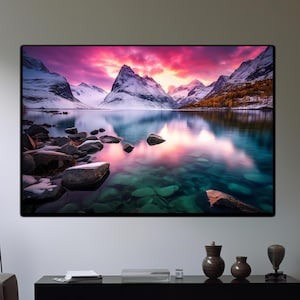 Tempered Glass Wall Art,Panoramic Wall Art, Glass Printing, Aurora Wall Art, Aurora Borealis, Large Glass Wall Art, Northern Lights Wall Art