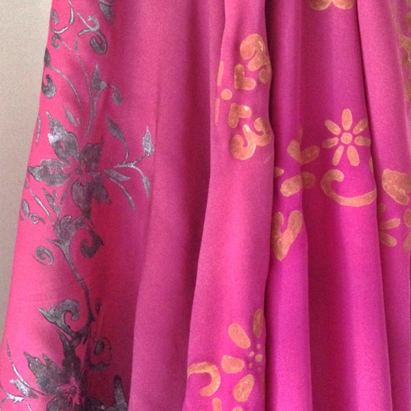 Magenta Pink Silk Crepe De Chine Yardage