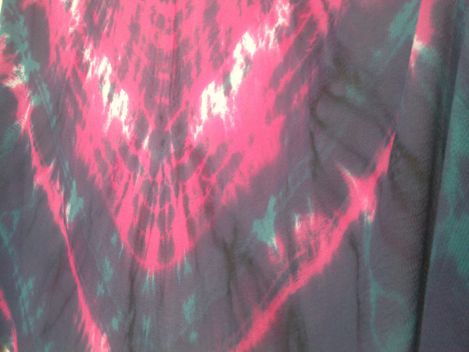 Teal Blue Pink Purple Tie Dye Silk Cotton Veil or Yardage - Etsy