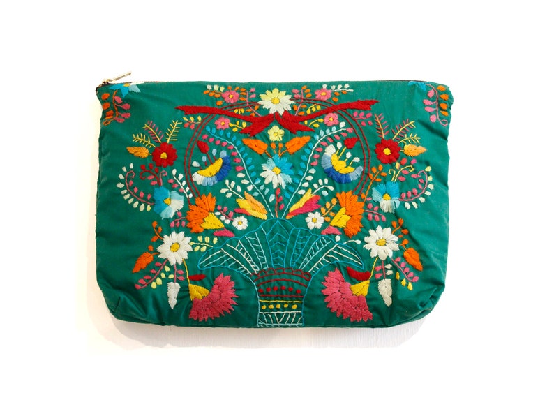 SALE Clutch Mexican Embroidery FREE SHIPPING Oversized image 1