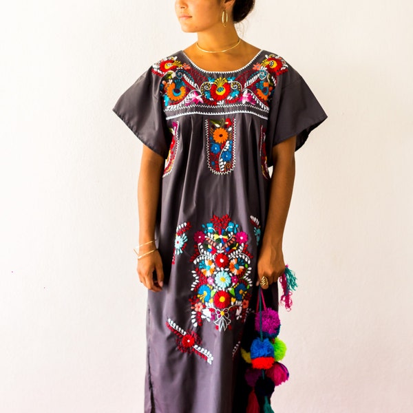 Charcoal Grey Dress Etsy