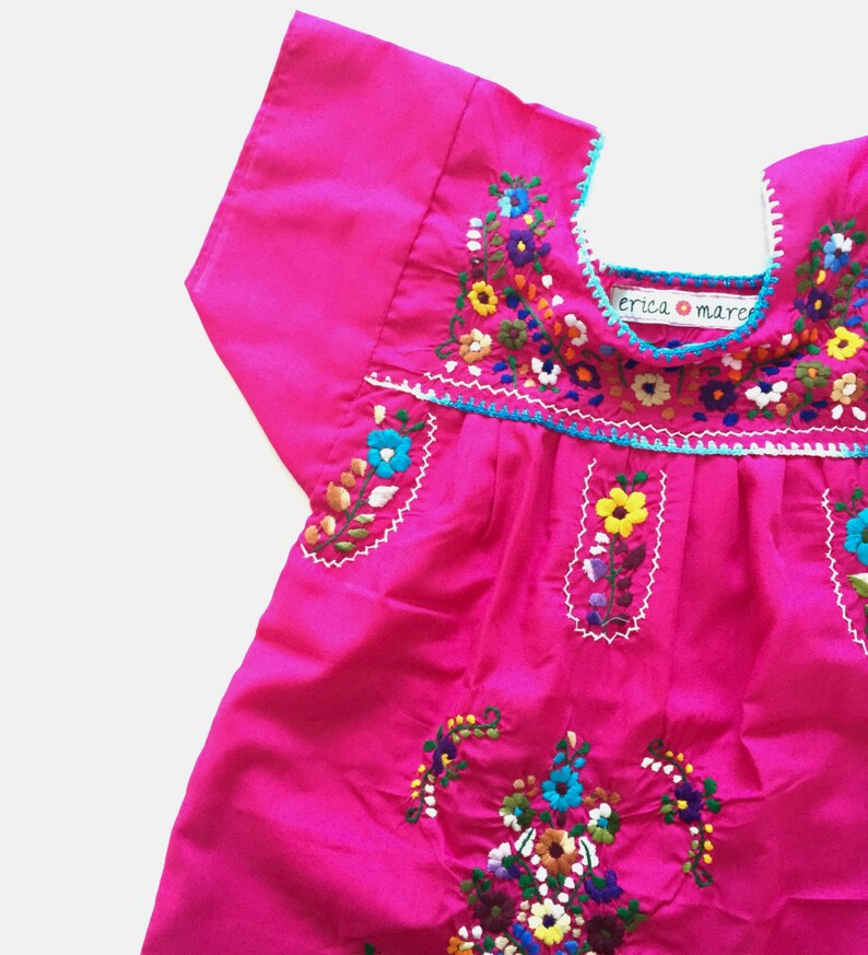 Baby Girls Mexican Dress With Embroidery Etsy