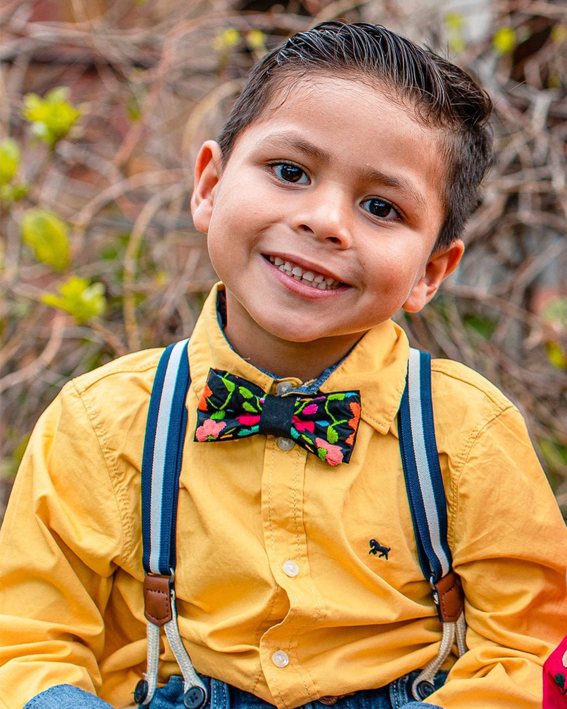 Boys Bow Tie Ring Bearer Outfit Beach Wedding First Fiesta Etsy