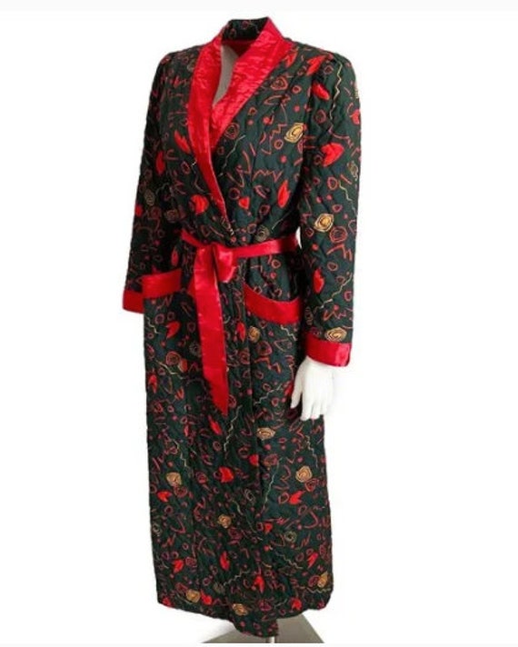 Diane von Furstenberg Quilted Vintage Bathrobe Vi… - image 8