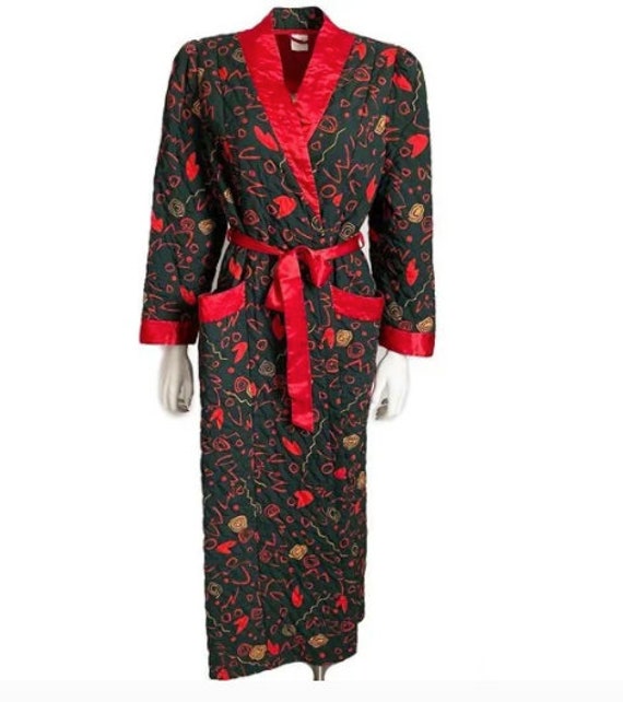 Diane von Furstenberg Quilted Vintage Bathrobe Vi… - image 1