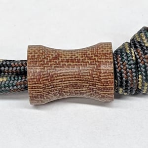 Medium Spool Natural Canvas Micarta Lanyard Bead and a Free Paracord Lanyard