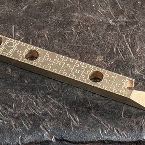 Brass Puzzle Pattern Pry Bar