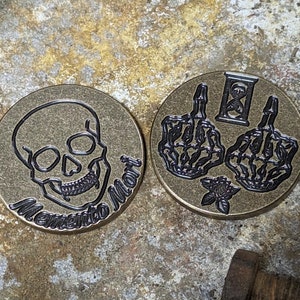 Brass Memento Mori Coin