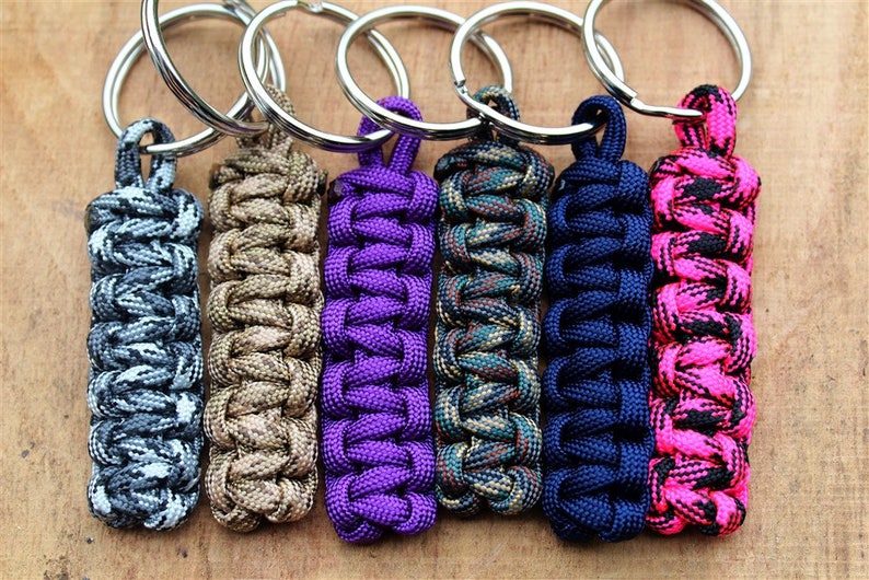 Cobra Stitch Paracord Lanyard with 1 1/4 inch Split Ring Etsy