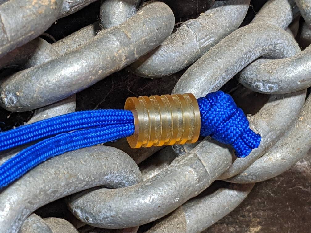 Large Ultem Lanyard Bead With 5 Grooves and a Free Paracord | Etsy