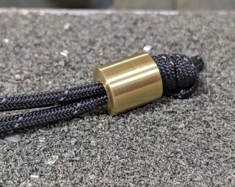 Large Simple Brass Lanyard Bead and a Free Paracord Lanyard