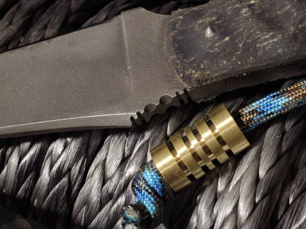 Large Brass Lanyard Bead with Free Paracord Lanyard | Etsy