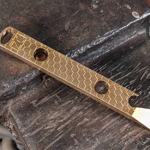 Brass Hex Pattern Pry Bar