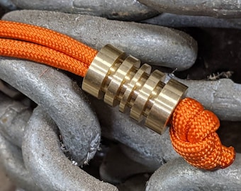 Large Brass Lanyard Bead with Free Paracord Lanyard