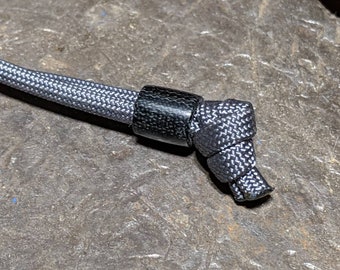 Smooth Texture Black Canvas Micarta Lanyard  and a Free Paracord Lanyard