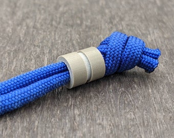 Medium Desert Tan G10 Lanyard Bead With One Groove and a Free Paracord Lanyard