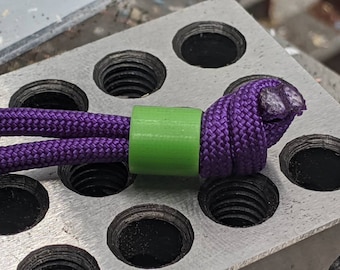 Simple Small Acid Green G10 Lanyard Bead with Free Paracord Lanyard