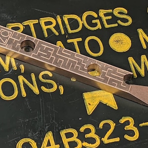 Brass Maze Pattern Pry Bar