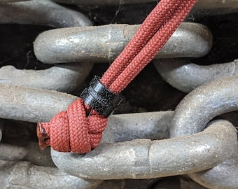 Small Black Micarta Lanyard Bead and a Free Paracord Lanyard