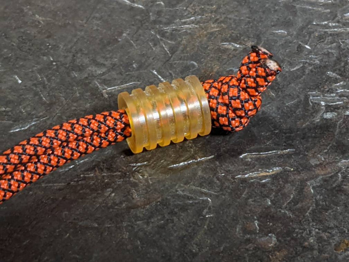 Large Ultem Lanyard Bead With 5 Grooves and a Free Paracord | Etsy