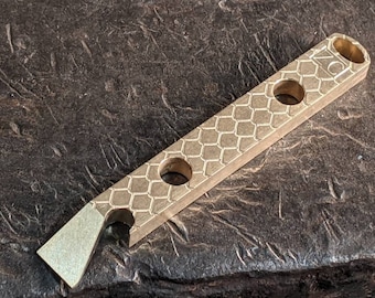 Brass Dragon Scale Pattern Pry Bar