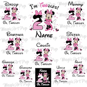 Im Twodles Mouse Girl Svg Png Bundle, Mouse 2nd Birthday Svg, Oh Twodles Birthday Girl Svg, My Second birthday Svg, Birthday Princess Svg
