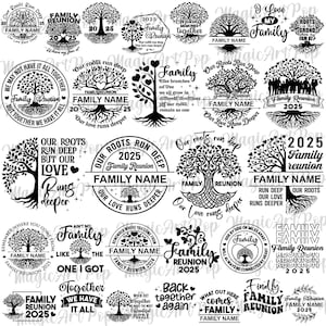 Family Reunion 2025 Svg Png Bundle, Our Roots Run Deeper Svg, Family Tree Svg, Family Vacation Svg, Our Love Runs Deeper Svg, Tree roots Svg
