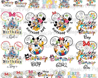 Mouse Birthday Boy PNG Bundle, Family Vacation Png, Magical Kingdom Png, Birthday Sublimation Shirt, Family Birthday Boy Png