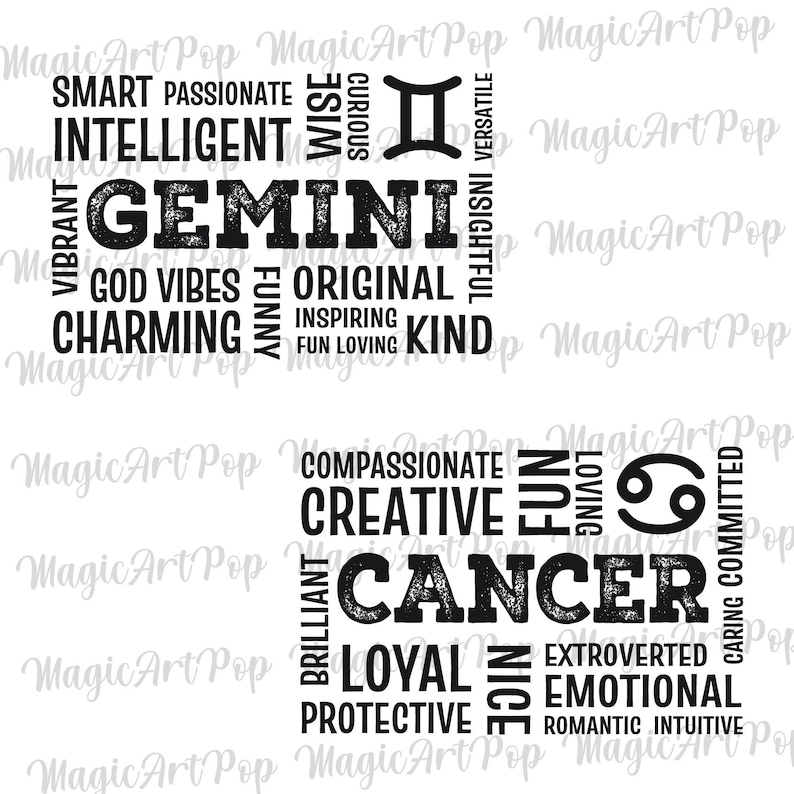 Stjärntecken Svg Png-paket, Horoskop Svg, Astrologitecken Svg, Positiva Stjärntecken T-shirts Designs Svg, Stjärnteckencitat Svg, Stjärnteckensymboler Svg bild 5