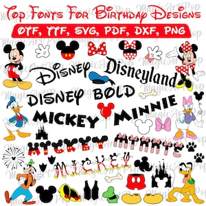 Bundle Mouse Alphabet Otf Svg Png, Font Mouse Birthday Otf, Font Family Vacation Svg, Cartoon Font Svg, Mouse Cut File, Letters Sublimation