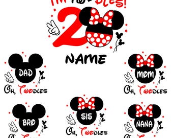 Im Twodles Mouse Girl Svg Png Bundle, My Second birthday Svg, Mouse 2nd Birthday Svg, Oh Twodles Birthday Girl Svg, Birthday Princess Svg
