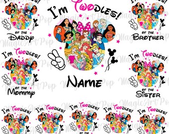 Im Twodles Mouse Girl Svg Png Bundle, Birthday Princess Svg, My Second birthday Svg, Mouse 2nd Birthday Svg, Oh Twodles Birthday Girl Svg