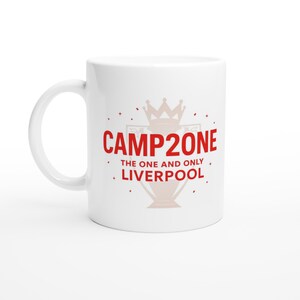 Liverpool FC Camp20ne 110z Mug | Premier League Winners 2025 | 20 League Titles