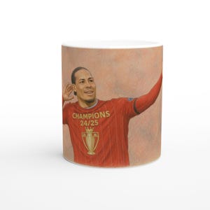 Liverpool FC Virgil van Dijk Champions 24/25 Mug | Premier League Winners