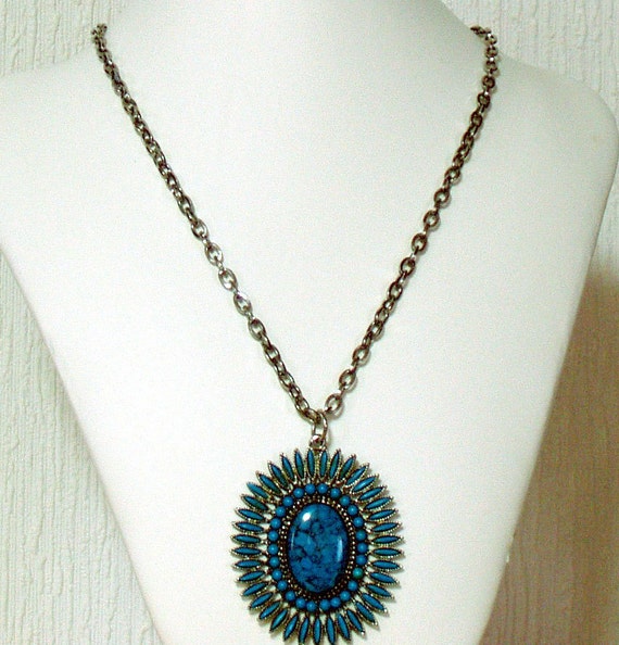 Faux Turquoise Necklace