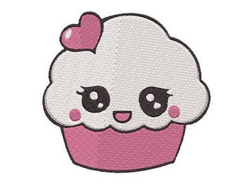 Ricamo a macchina con personaggi Kawaii carini | Stile minimalista doodle |