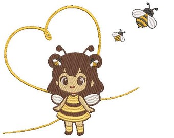 Ricamo di personaggi Kawaii carini | Stile minimalista a macchina