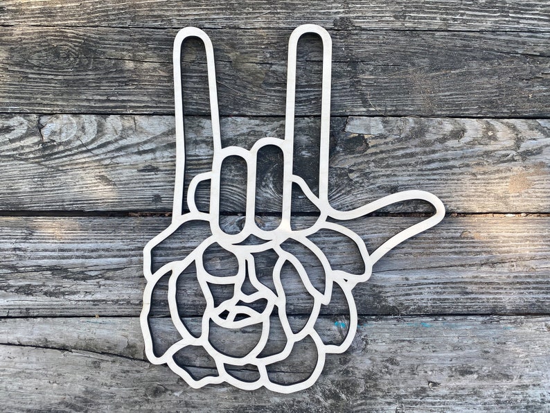 I Love You Hand Sign Language Floral Wood Sign Boho Bohemian Home Wood Cut Out Master Dorm Kids Room Bedroom Wood Cut Wall Art Sign Decor Home Decor Wall Decor Kientructhanhdat Com