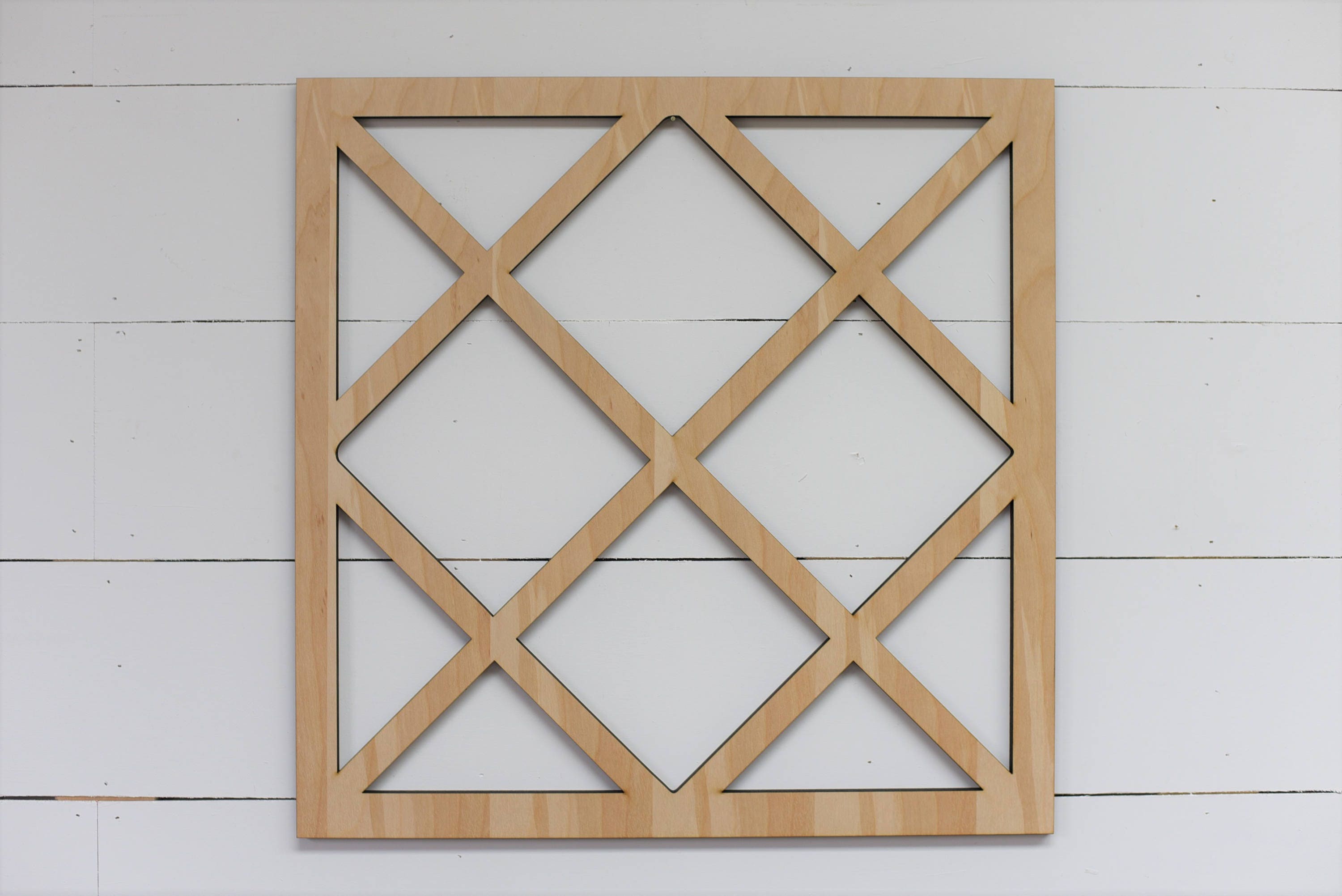 Unfinished Vintage Inspired 24x24 Square Lattice Window Frame Etsy