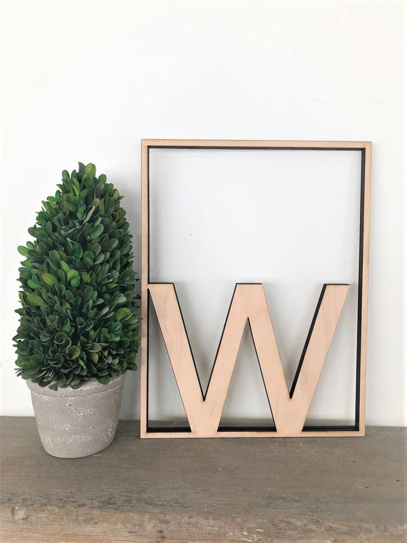 Letter Initial Rectangle Cut Out Bedroom Wood Cut Wall Art Sign Decor Gallery Wall Home Living Wall Decor Delage Com Br