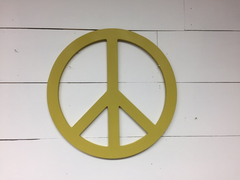 Peace Sign Home Wood Decor Sign Art Cutout Boho Abstract Etsy