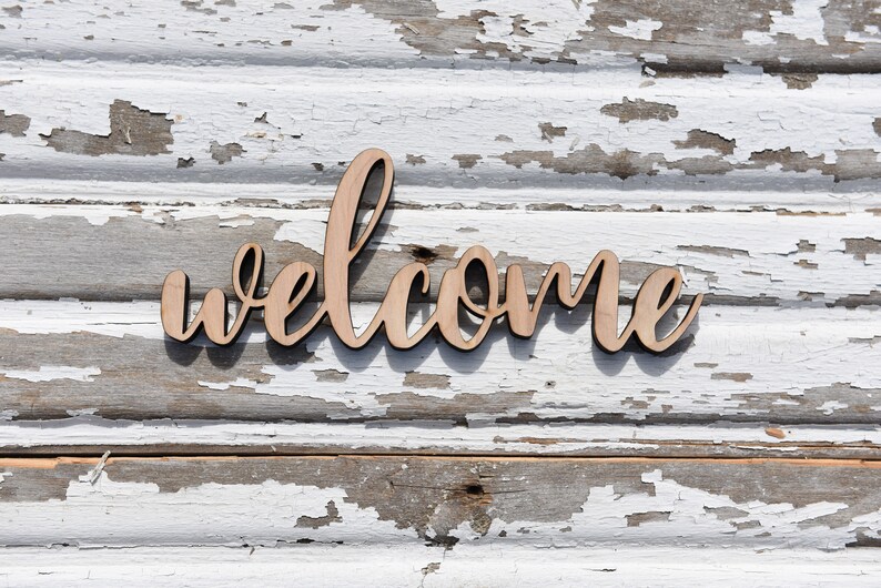 shelf ledge standing Word Wood Cut Wall Art Sign Decor Etsy