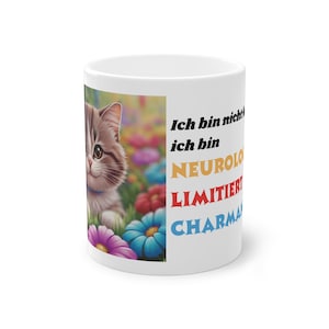 Mug with saying | Mug with cat | Funny ADHD mug | Neurodivergence humor gift | Nerd coffee mug