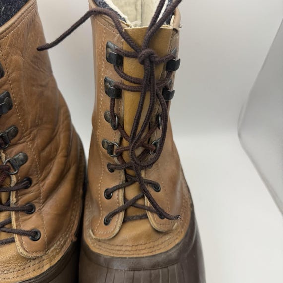 Buy Vintage Kaufman Sorel Premium Leather Snow Boots Size 10  display picture 3
