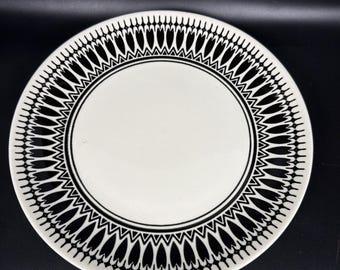 VTG Night Song van Royal China 4 borden uit het midden van de eeuw modern diner 10" retro zwart