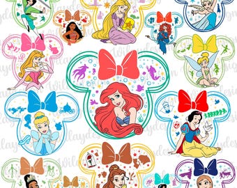 Princess Friends PNG Bundle, Magical Kingdom Png, Family Vacation Png, Princess Squad Png Princess Sublimation Png, Only Png