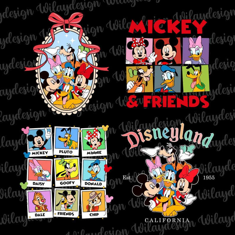 Bundle Mouse And Co 1928 Png, Mouse And Friends Png, Family Vacation Png, Family Birthday Boy Girl Png, Mickey Design Shirts Magical Kingdom image 6