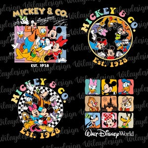 Bundle Mouse And Co 1928 Png, Mouse And Friends Png, Family Vacation Png, Family Birthday Boy Girl Png, Mickey Design Shirts Magical Kingdom image 4