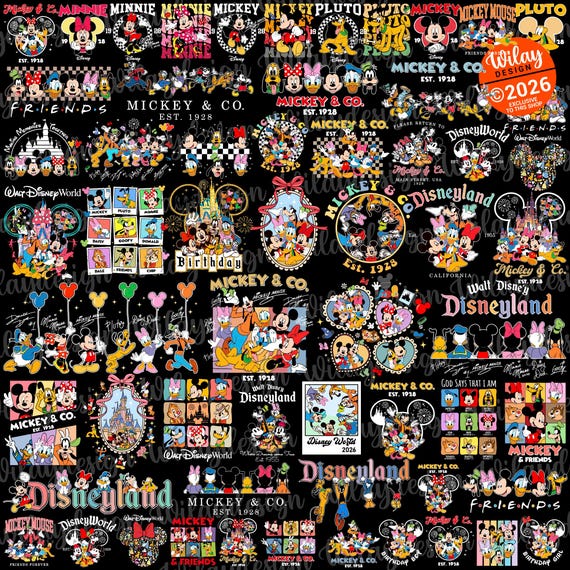 Bundle Mouse And Co 1928 Png, Mouse And Friends Png, Family Vacation Png, Family Birthday Boy Girl Png, Mickey Design Shirts Magical Kingdom