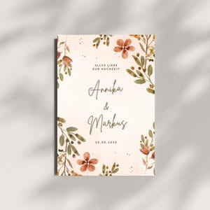 Personalisierte Geschenkkarte für Hochzeit "Alles Liebe zur Hochzeit“- Besonderer Anlass • Hochzeit • Geschenk • Blumen • Klappkarte